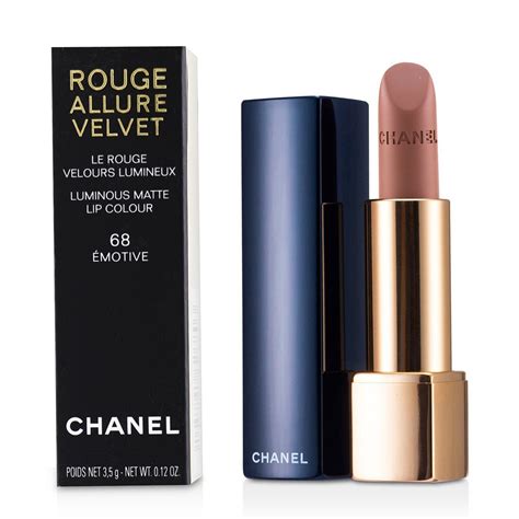 chanel rouge allure velvet 68 émotive|Chanel Rouge Allure velvet legendaire.